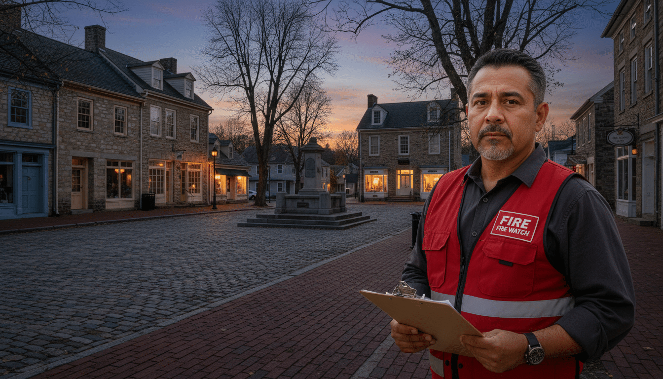 Fire watch guards in Aaronsburg, PA