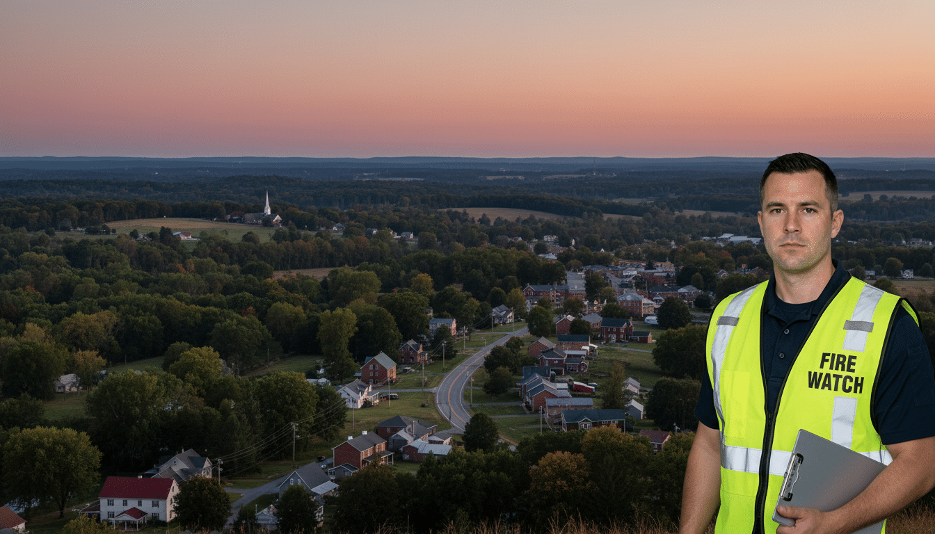 Fire watch guards in Adamsburg Borough, PA