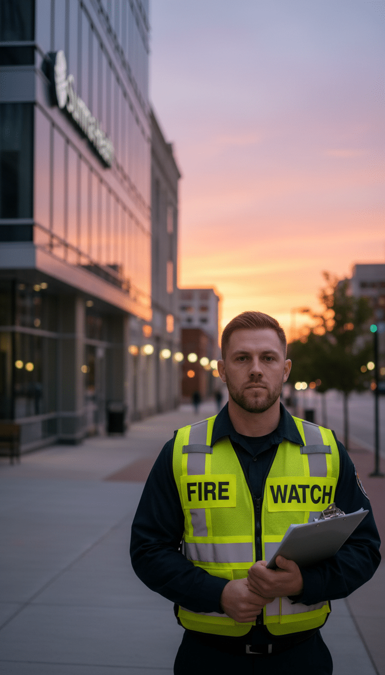 Fire watch guards in Akron, OH