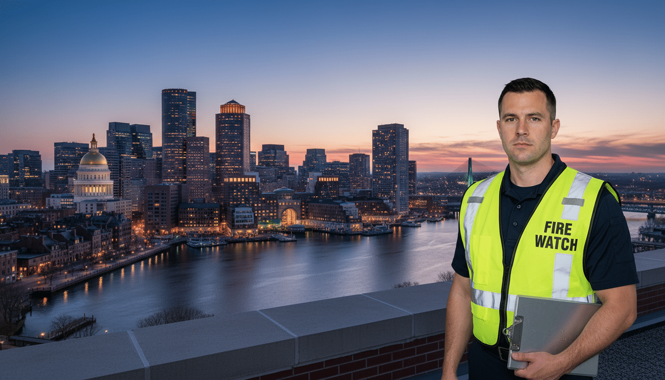 Fire watch guards in Boston, MA