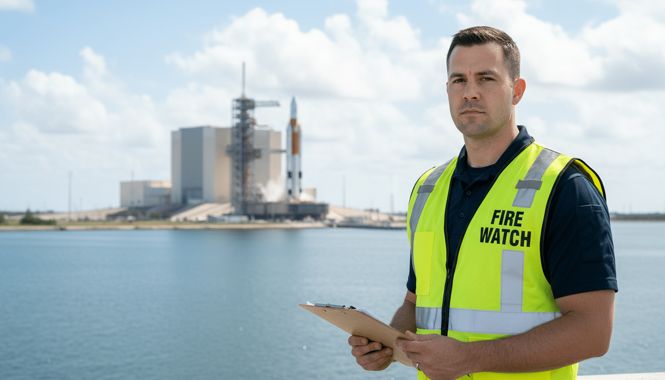 Fire watch guards in Cape Canaveral, FL