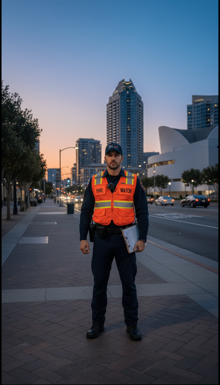 Fire watch guards in Costa Mesa, CA