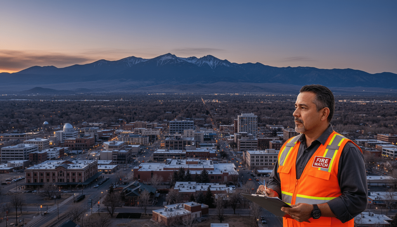 Fire watch guards in Flagstaff, AZ