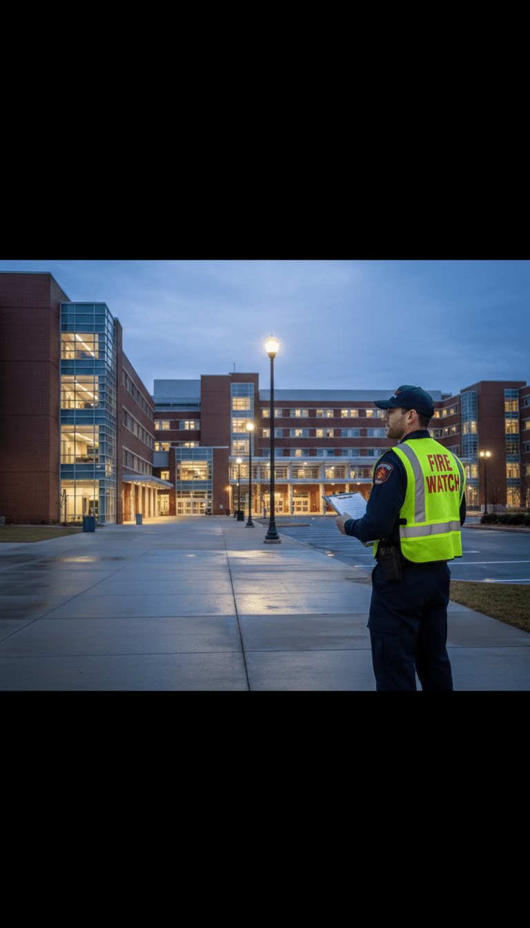 Fire watch guards in Hampton, VA