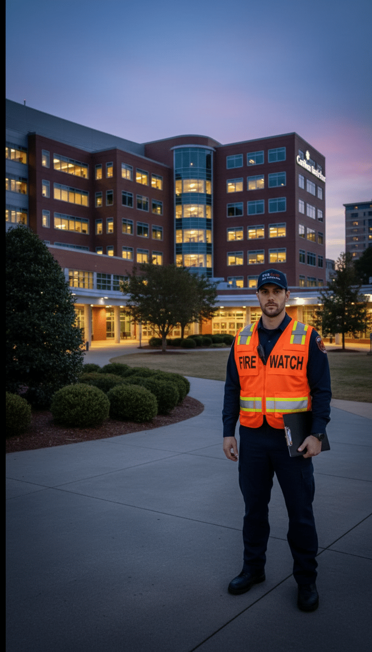 Fire watch guards in High Shoals, NC