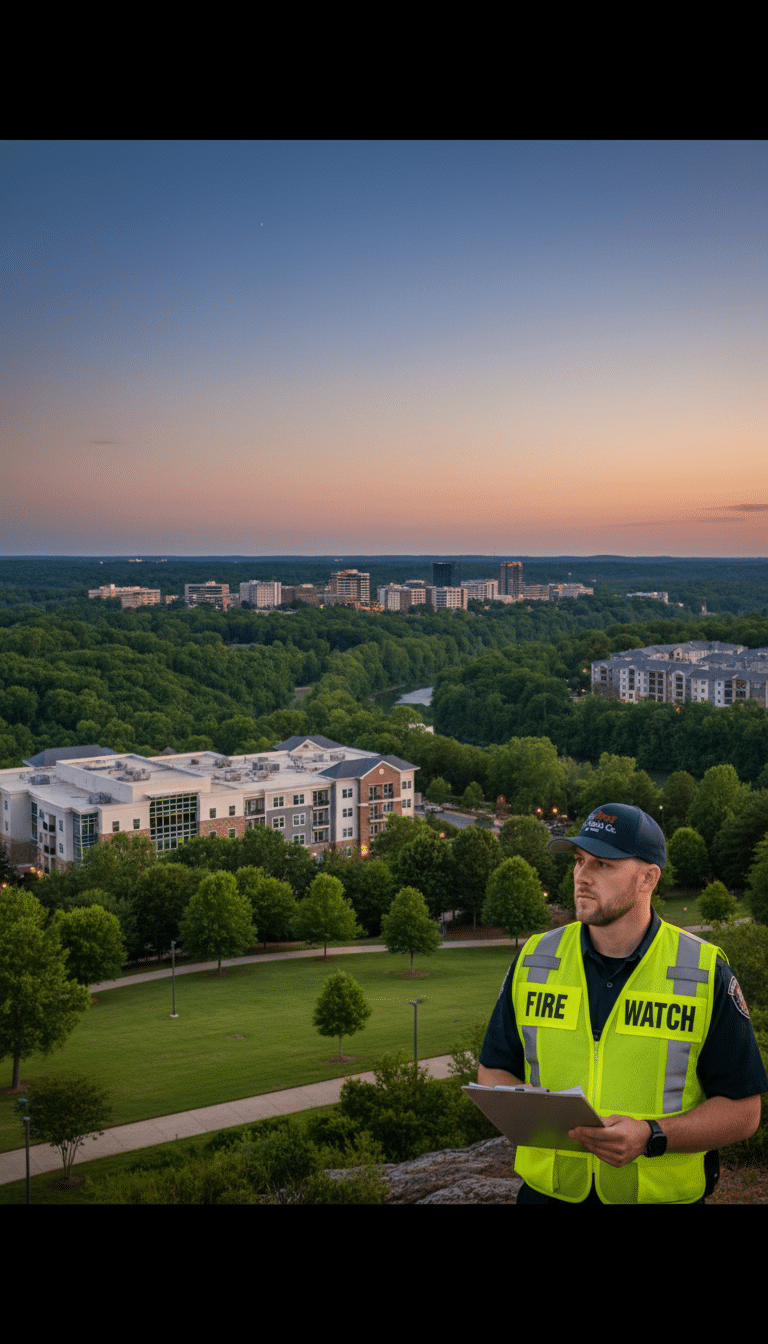 Fire watch guards in Johns Creek, GA