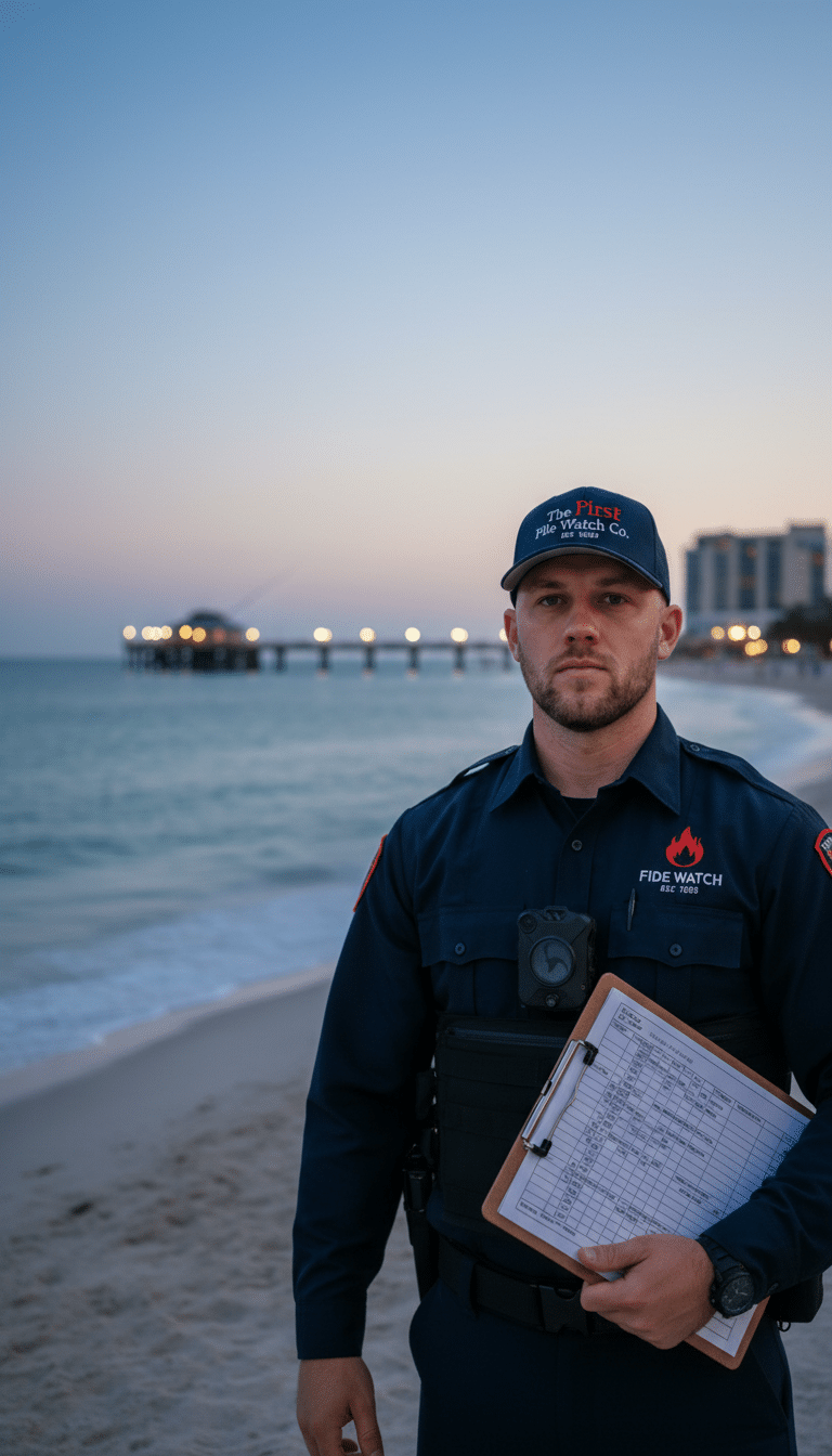 Fire watch guards in Lauderdale By The Sea, FL