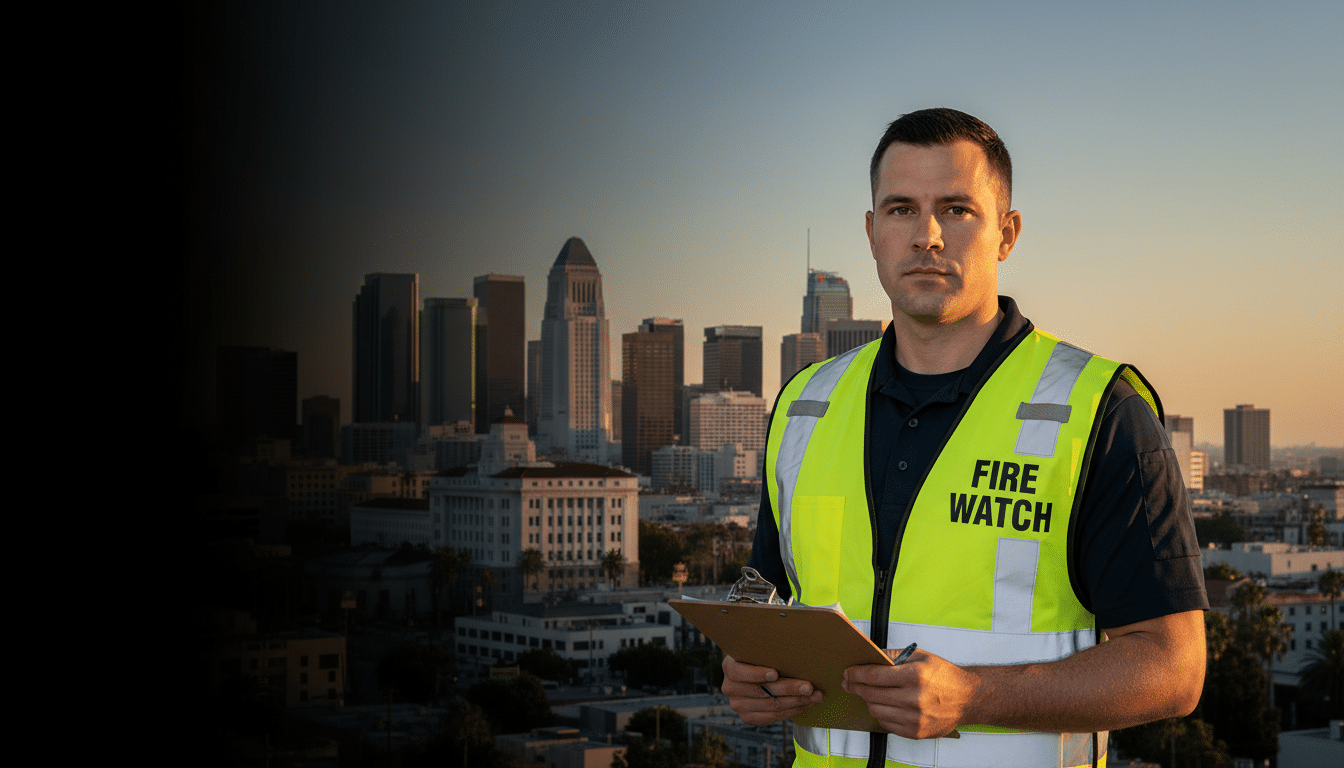 Fire watch guards in Los Angeles, CA
