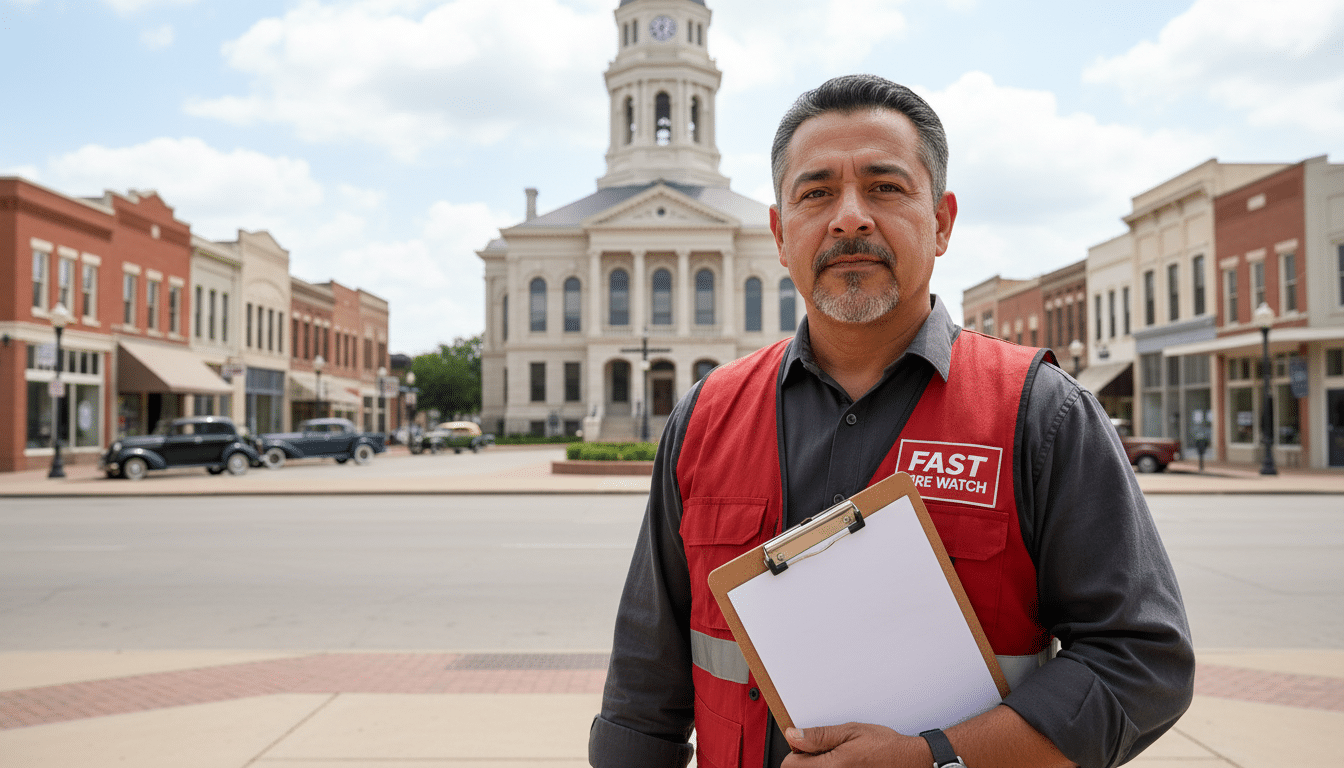Fire watch guards in McKinney, TX