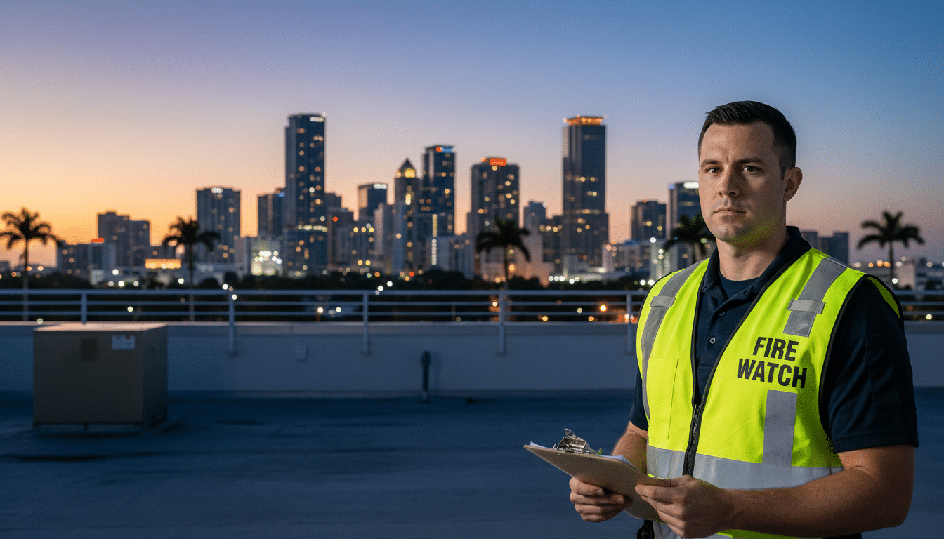 Fire watch guards in Miami Gardens, FL