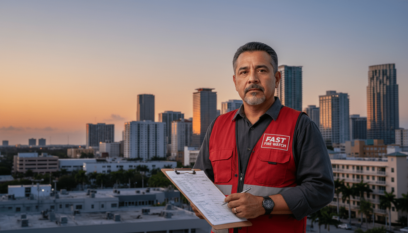 Fire watch guards in Miami Lakes, FL
