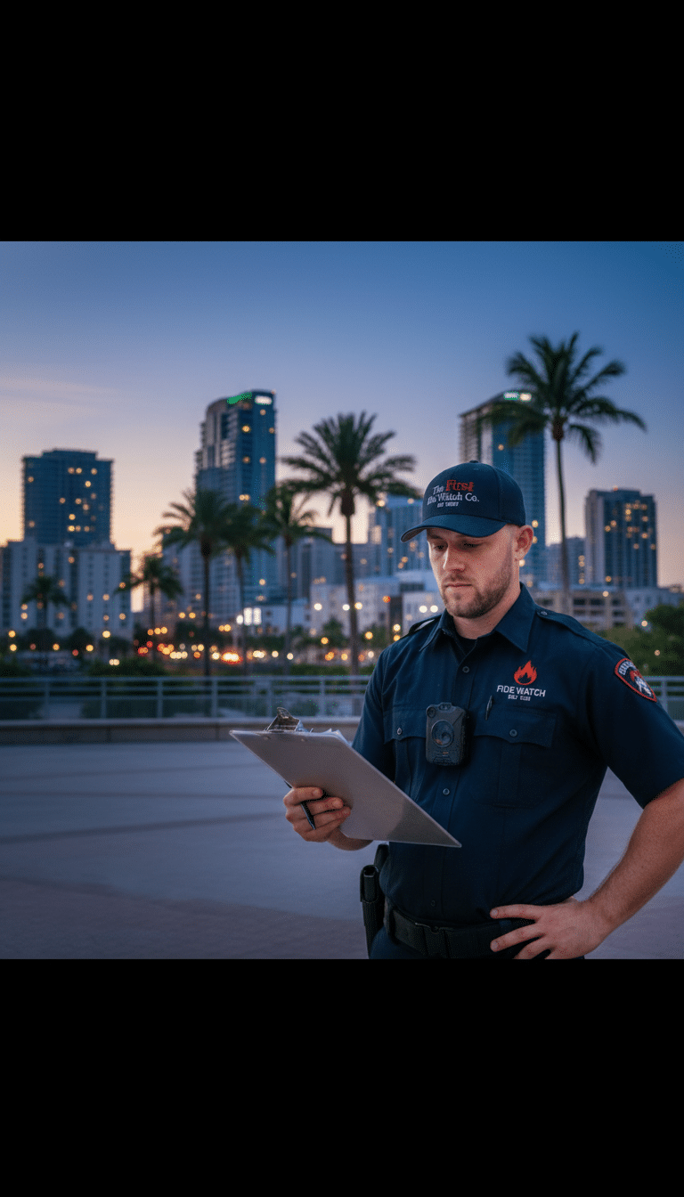 Fire watch guards in Miramar, FL