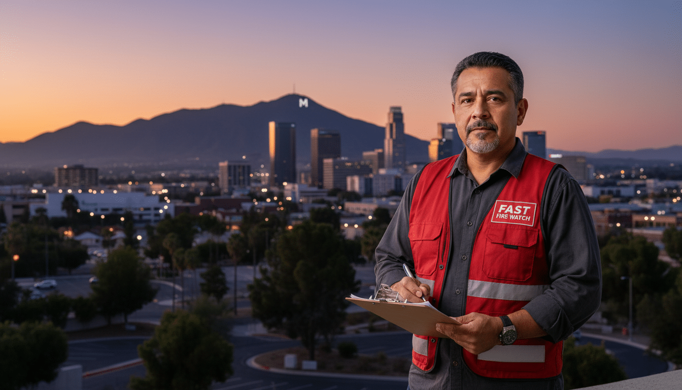 Fire watch guards in Moreno Valley, CA