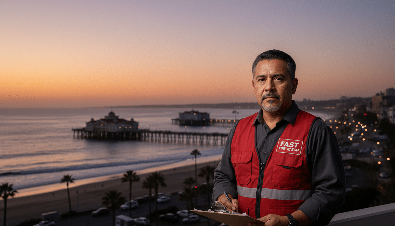 Fire watch guards in Newport Beach, CA