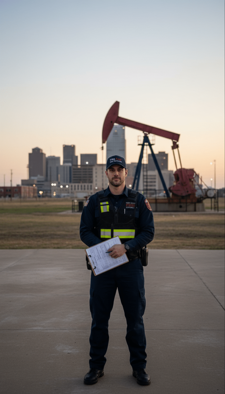 Fire watch guards in Odessa, TX