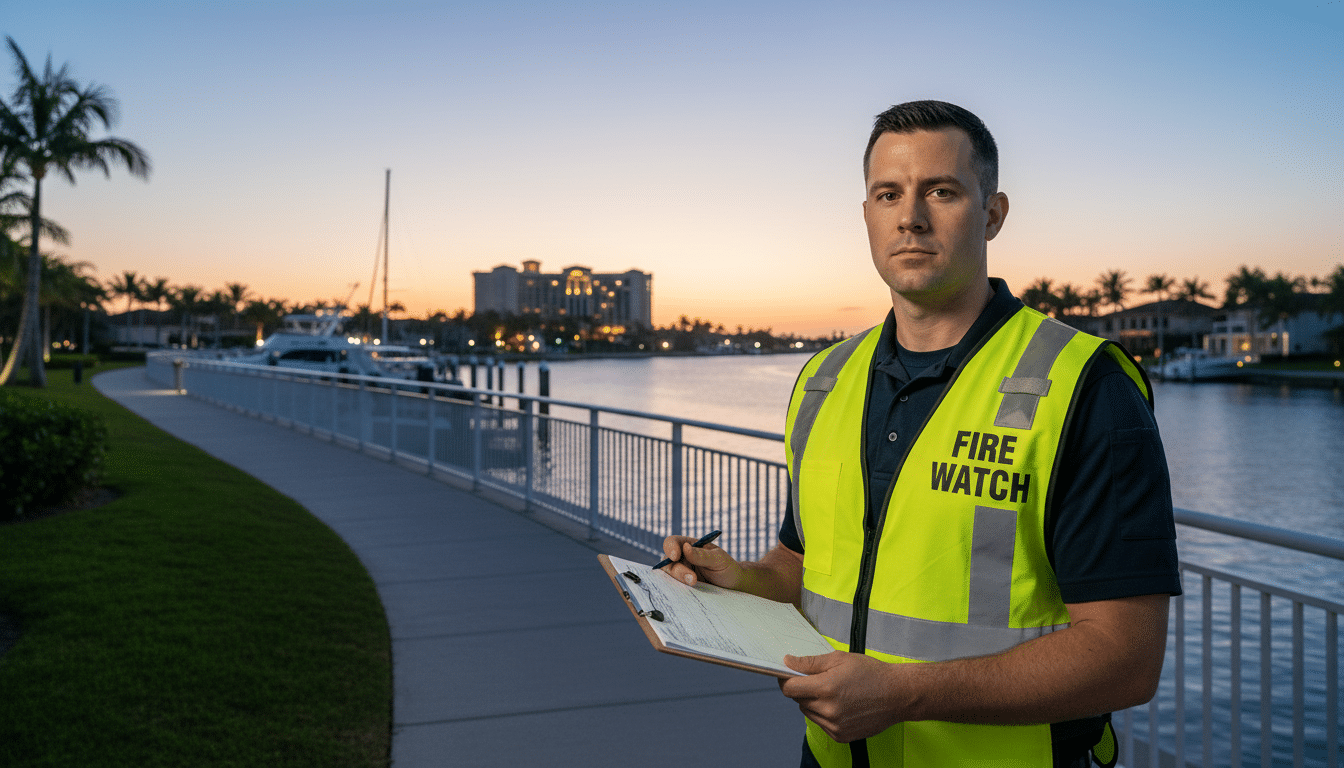 Fire watch guards in Palm Beach Gardens, FL