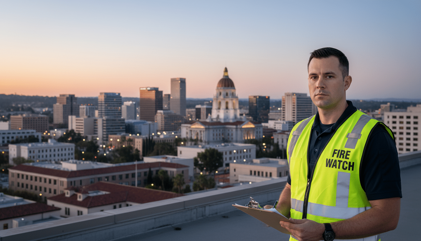 Fire watch guards in Pasadena, CA