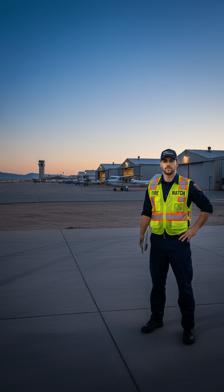 Fire watch guards in Roswell, NM