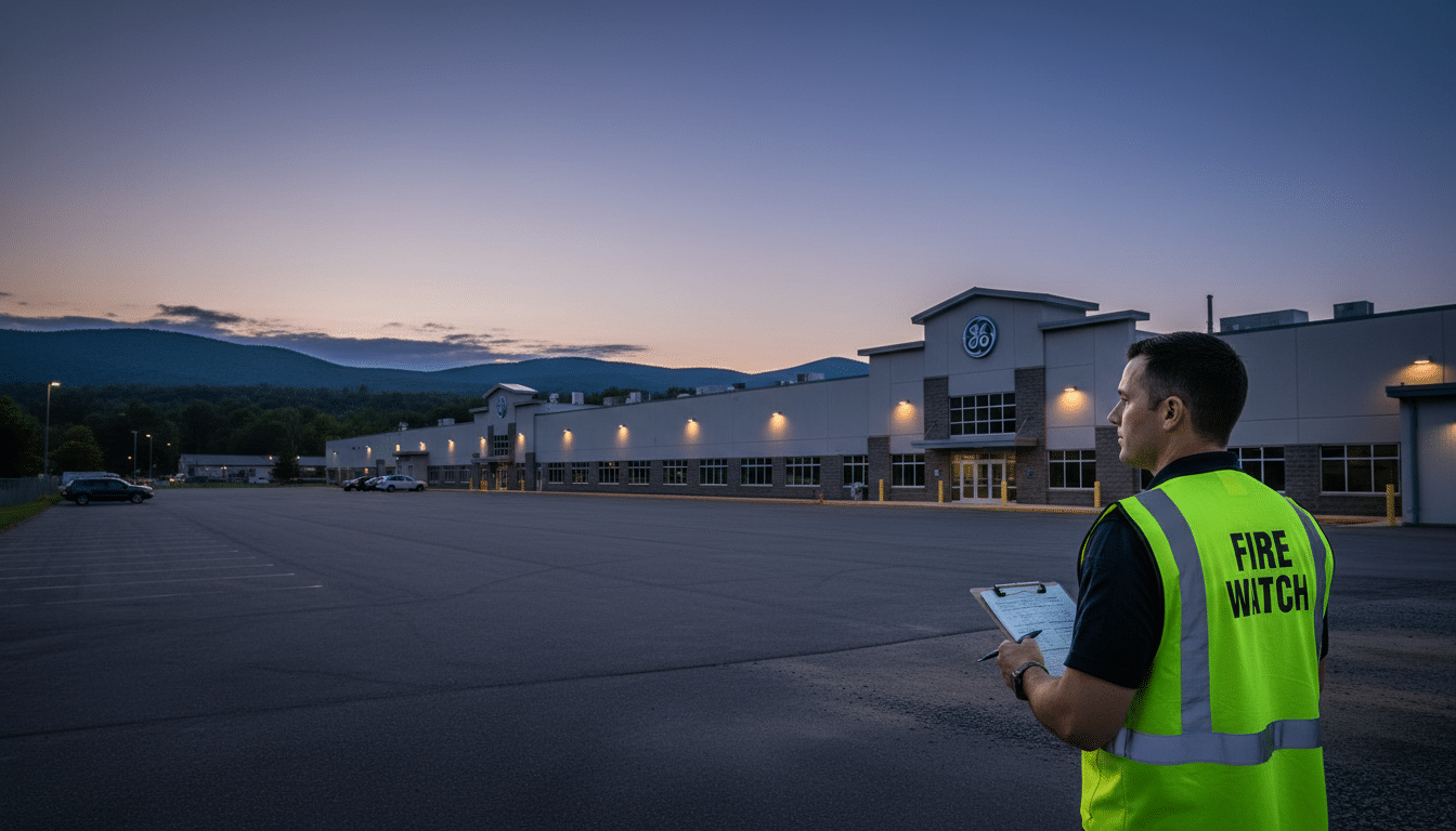 Fire watch guards in Rutland City, VT