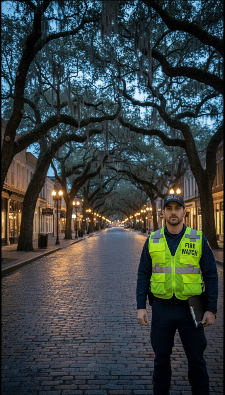 Fire watch guards in Savannah, GA