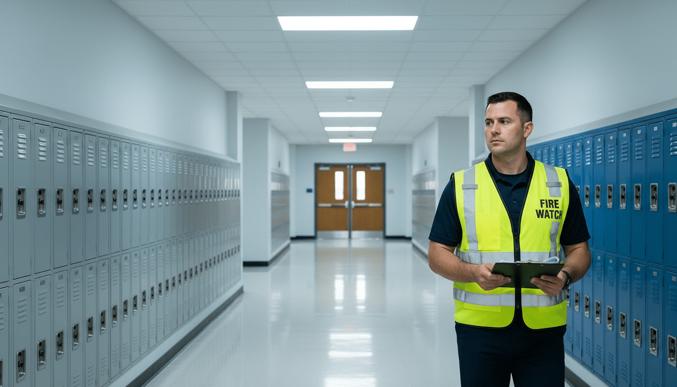 School Fire Watch — on-site fire watch guards