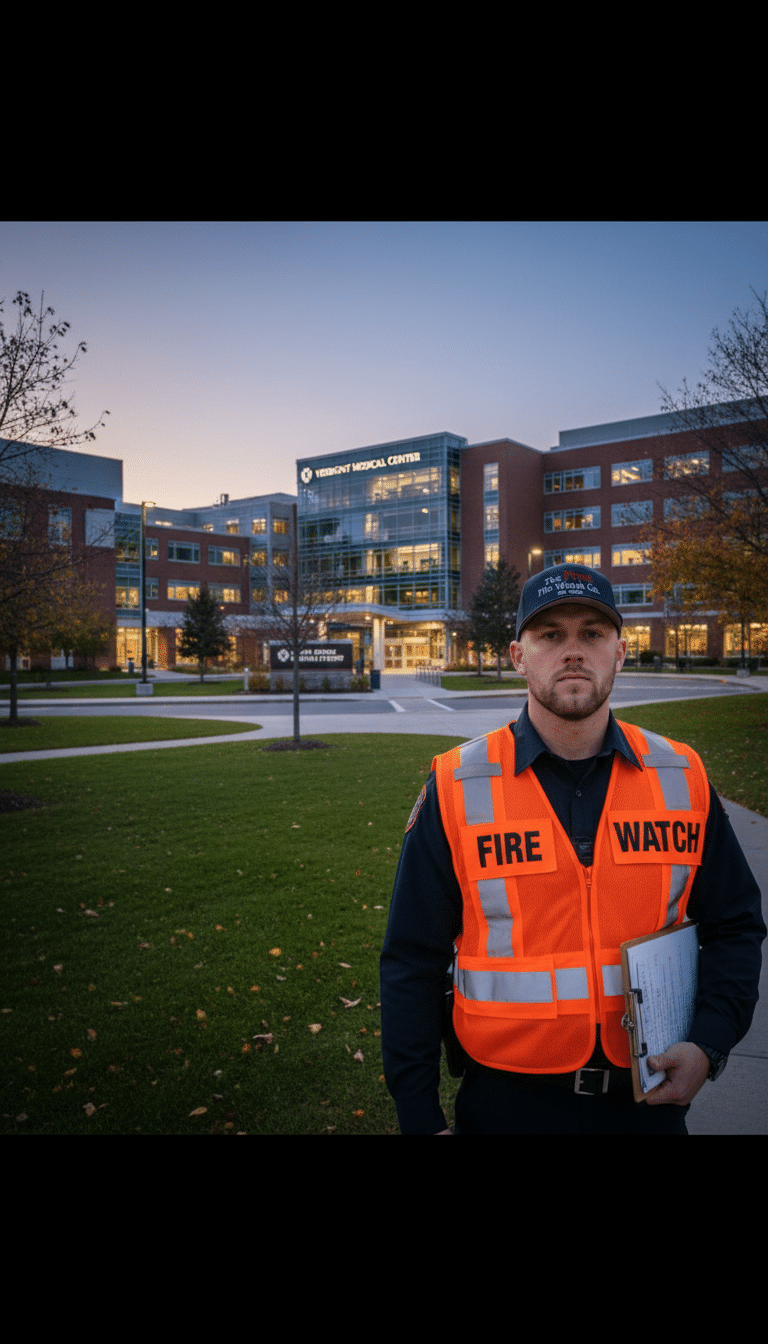 Fire watch guards in South Burlington, VT