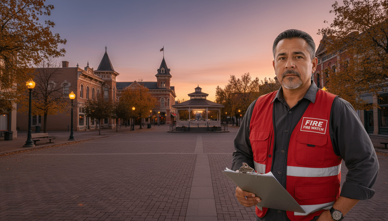 Fire watch guards in Sparks, NV