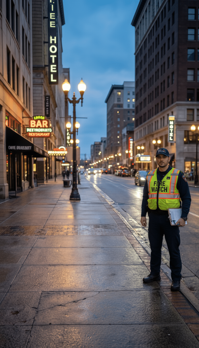 Fire watch guards in Syracuse, NY