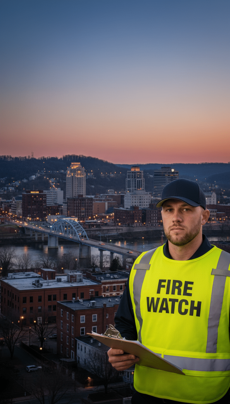 Fire watch guards in Wheeling, WV