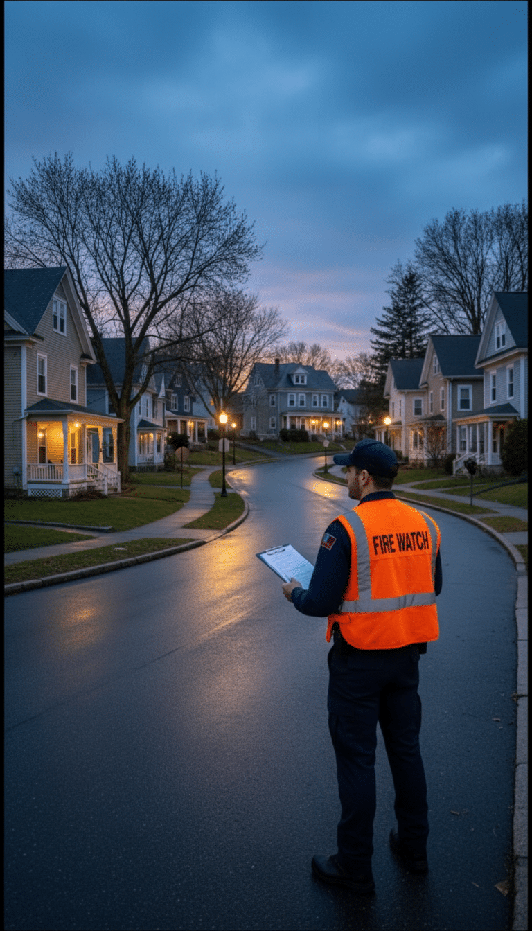 Fire watch guards in Winchendon, MA