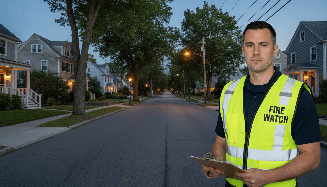 Fire watch guards in Winchester, MA