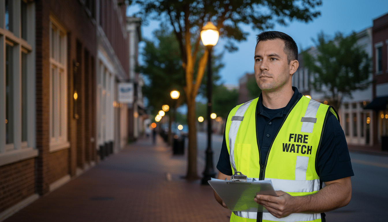 Fire watch guards in Winston Salem, NC